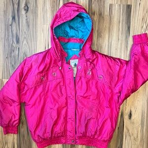 Northwest Territories Puffer Style Jacket - Vintage - HOT PINK - Large